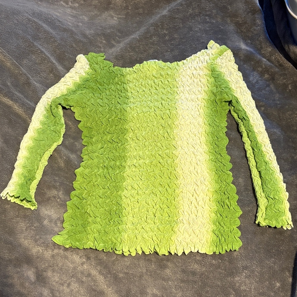Cache Lime and Green Long Sleeve Shirt